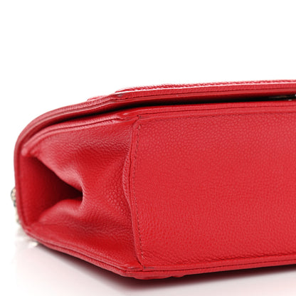 Christian Dior Grained Calfskin Small Diorama Flap Bag Red 10 of 12
