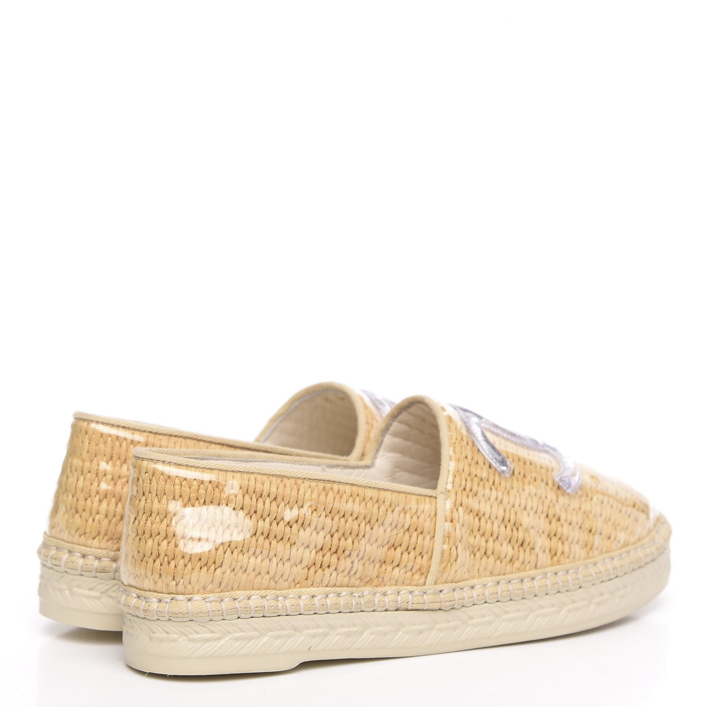 PVC Raffia CC Espadrilles 35 Beige