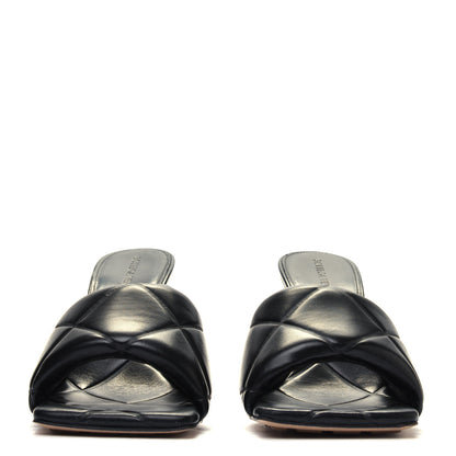 Bottega Veneta Nappa Quilted Rubber Lido Mule Sandals 39 Black 2 of 4