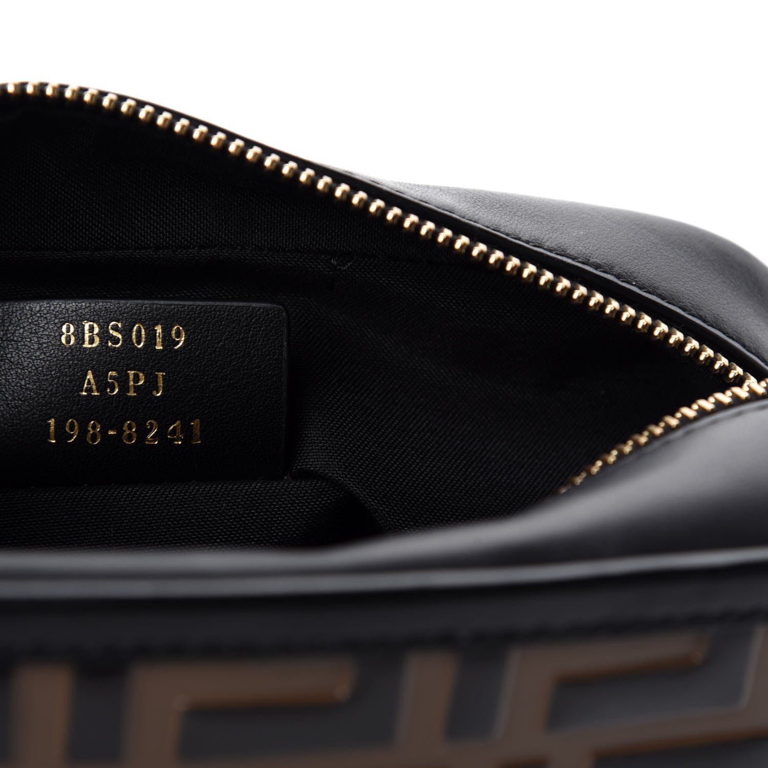 Fendi Vitello Century Bi-Color FF 1974 Embossed Mini Camera Case Maya Black 9 of 11