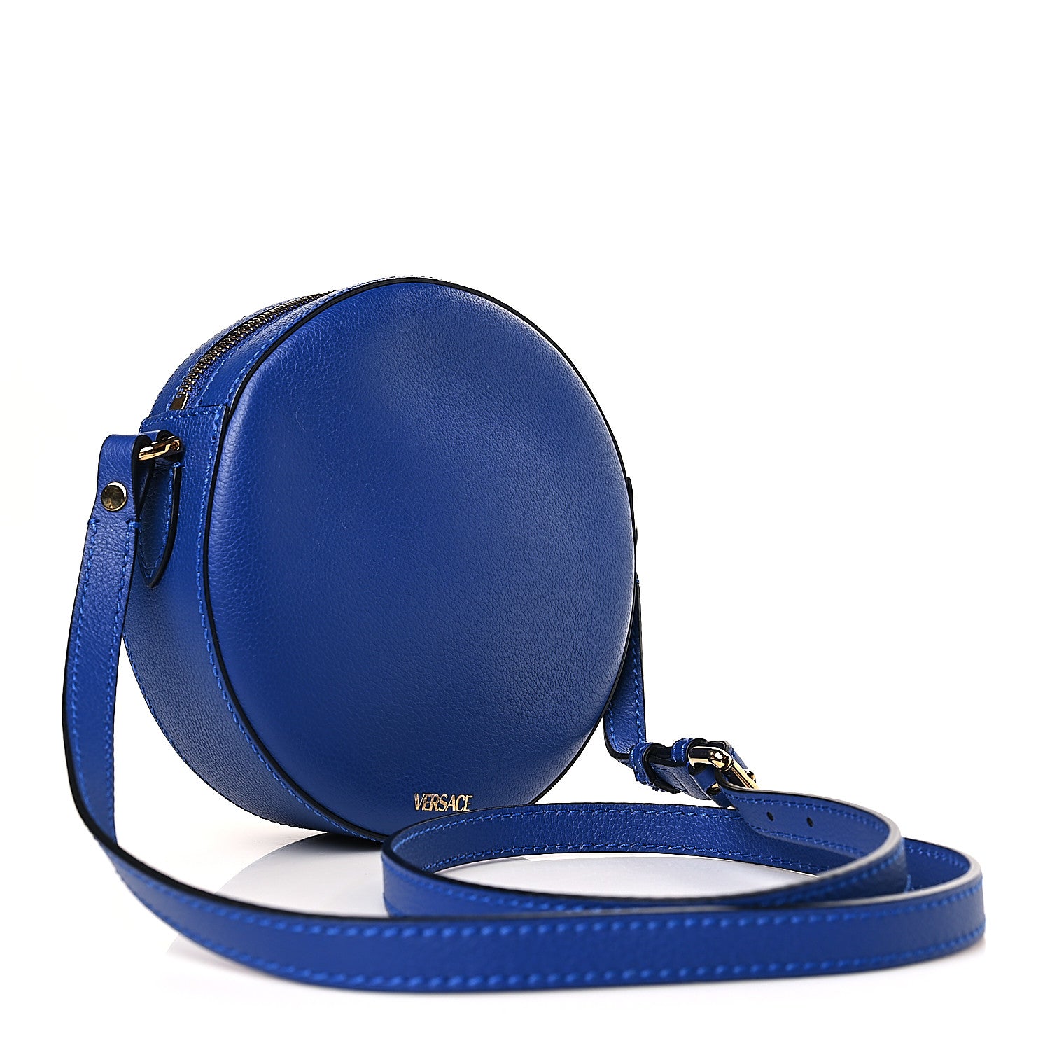 Versace Calfskin La Medusa Round Camera Bag Blue 3 of 8