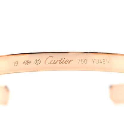 Cartier 18K Pink Gold LOVE Cuff Bracelet 19 4 of 5