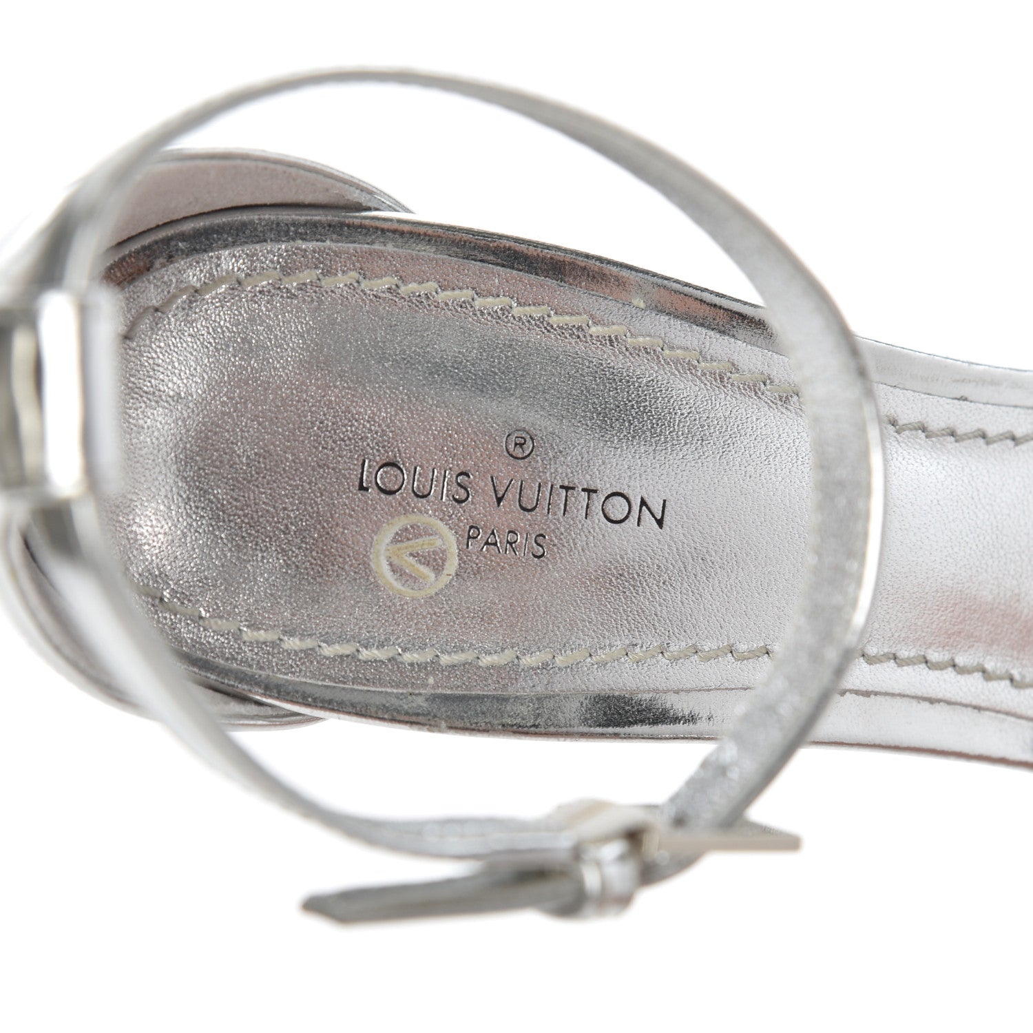 Louis Vuitton Calfskin Silver Light Sandal 37.5 Argent 6 of 16