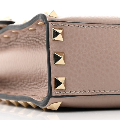Valentino Garavani Pebbled Calfskin Medium Rockstud Flip Lock Crossbody Bag Clay 8 of 12