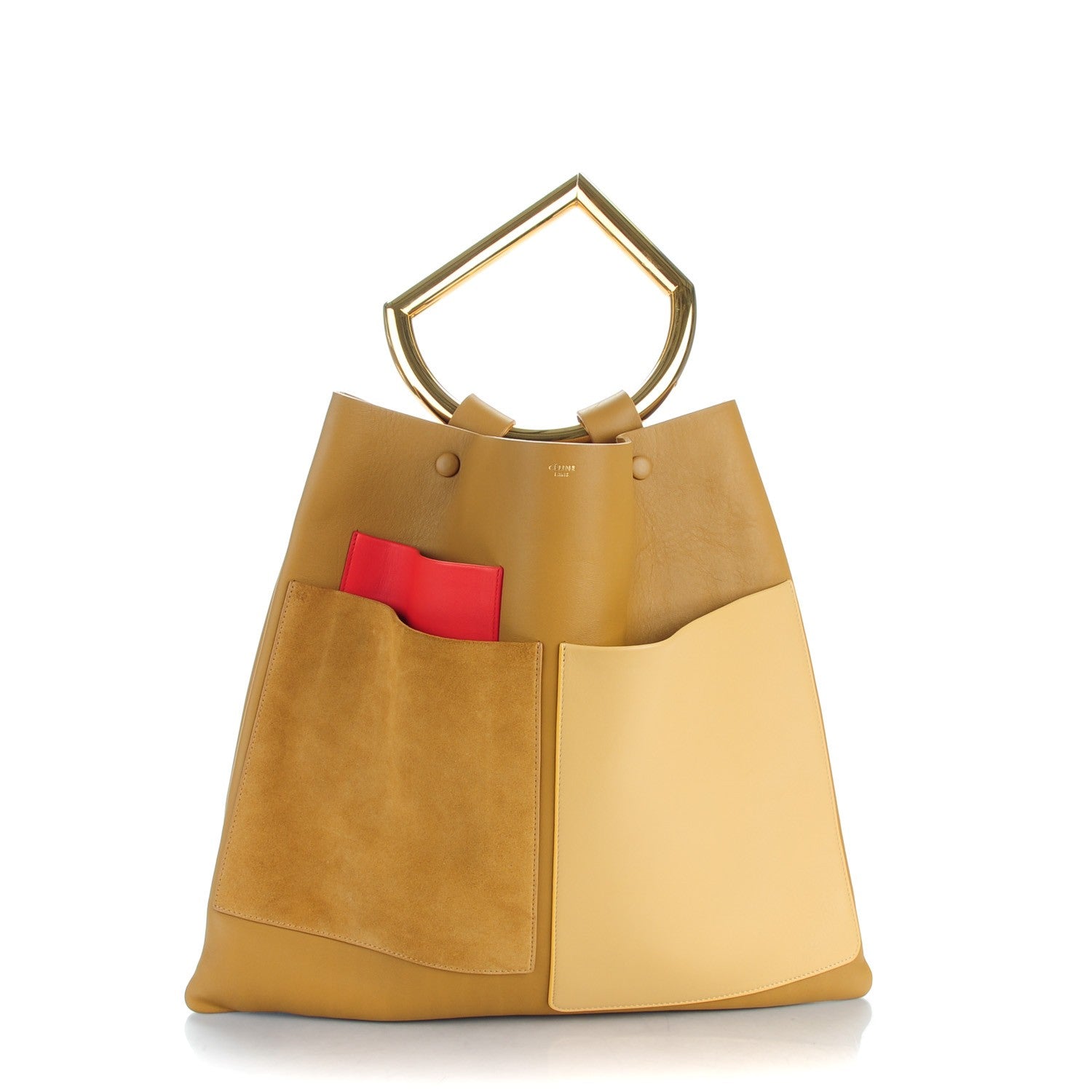 Celine Smooth Calfskin Geometrical Tote Nutmeg 1 of 8