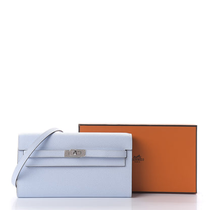 Hermes Epsom Kelly Wallet To Go Bleu Brume 10 of 10