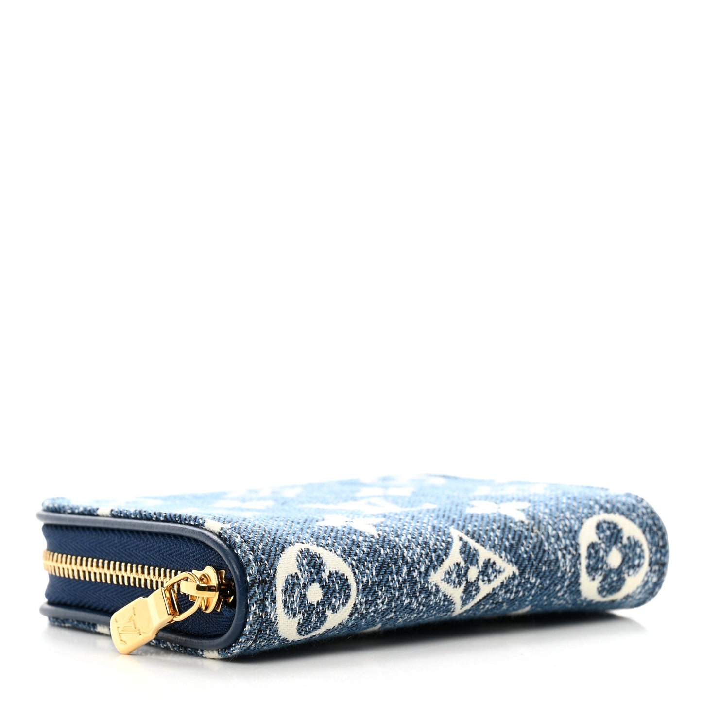 Denim Monogram Jacquard Zippy Coin Purse Bleu
