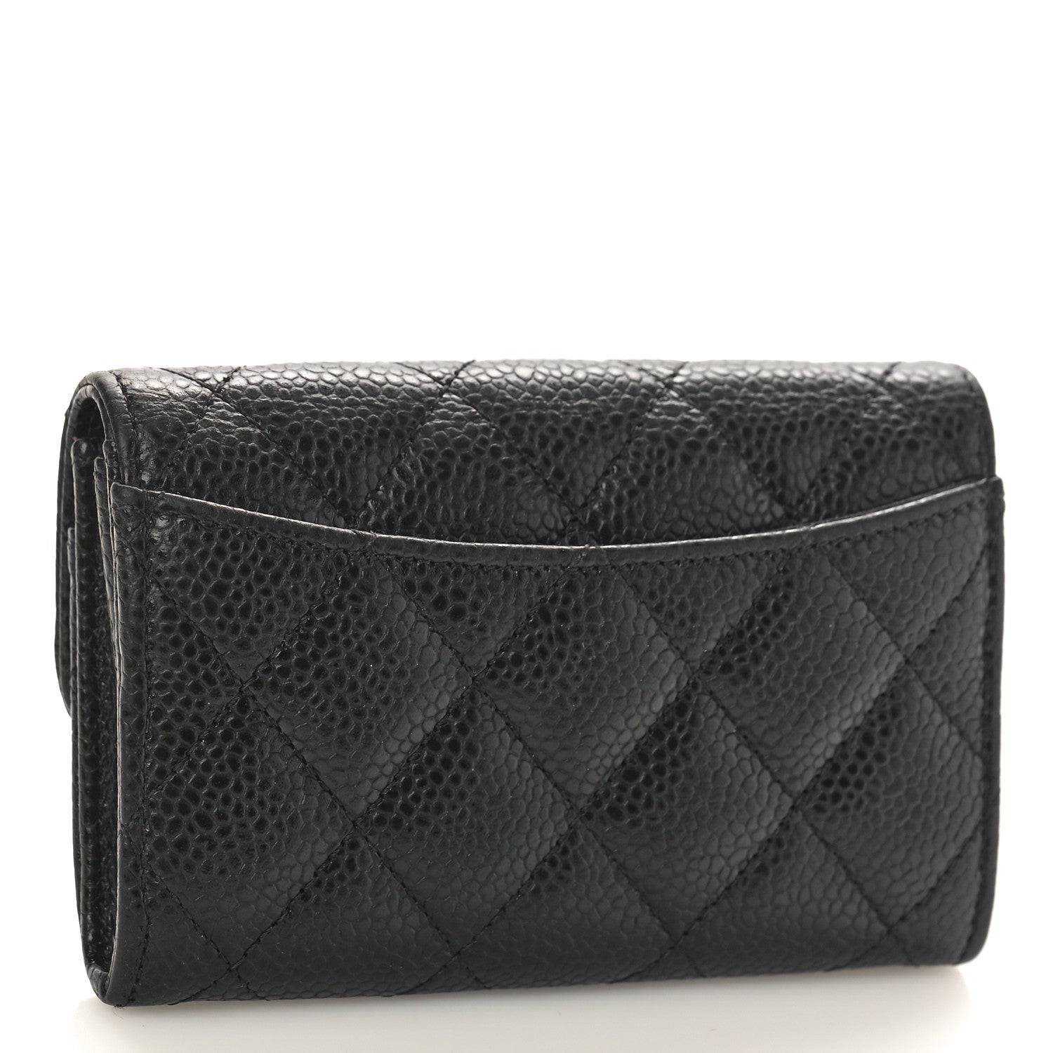 Chanel Caviar Quilted Flap Card Holder Black 4 of 10