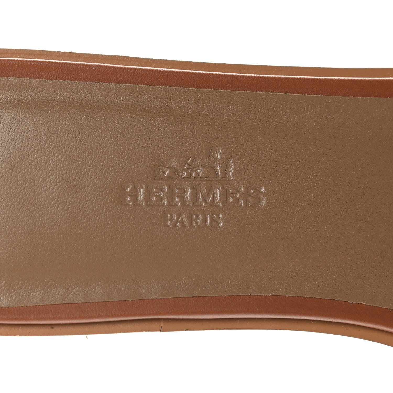 Hermes Box Calfskin Oran Sandals 37 Gold 7 of 10