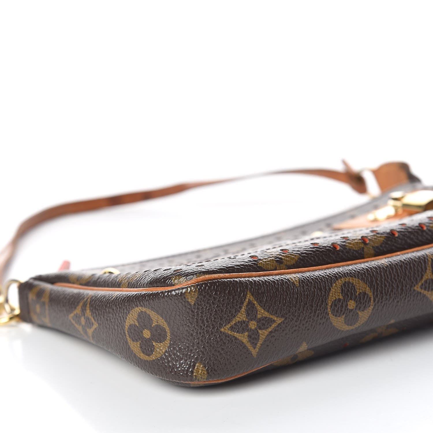 Louis Vuitton Monogram Perforated Pochette Accessories Bag Orange 6 of 19