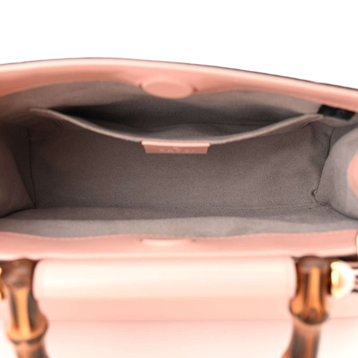 Gucci Nappa Bamboo Web Small Nymphaea Top Handle Bag Perfect Pink Mystic White 5 of 11