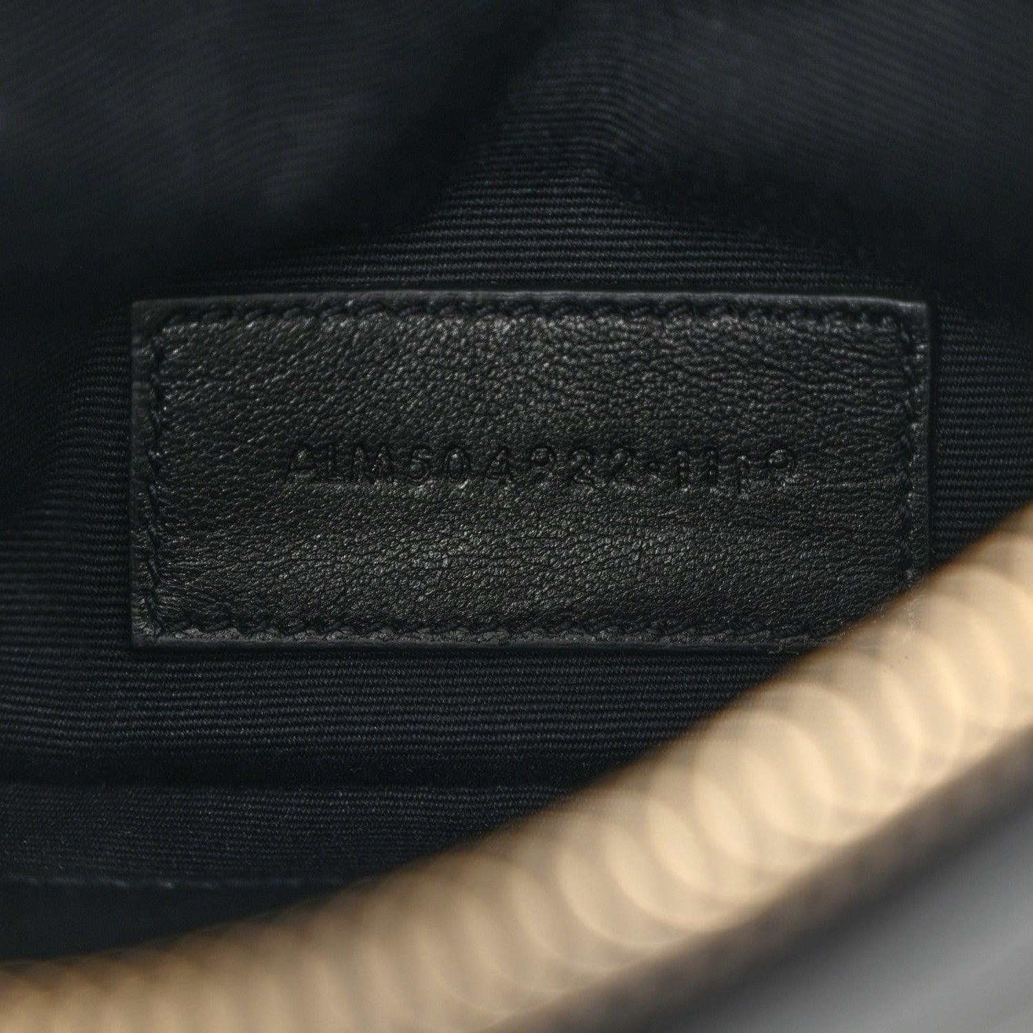 Saint Laurent Grain De Poudre Chevron Monogram Bill Pouch Black 7 of 8