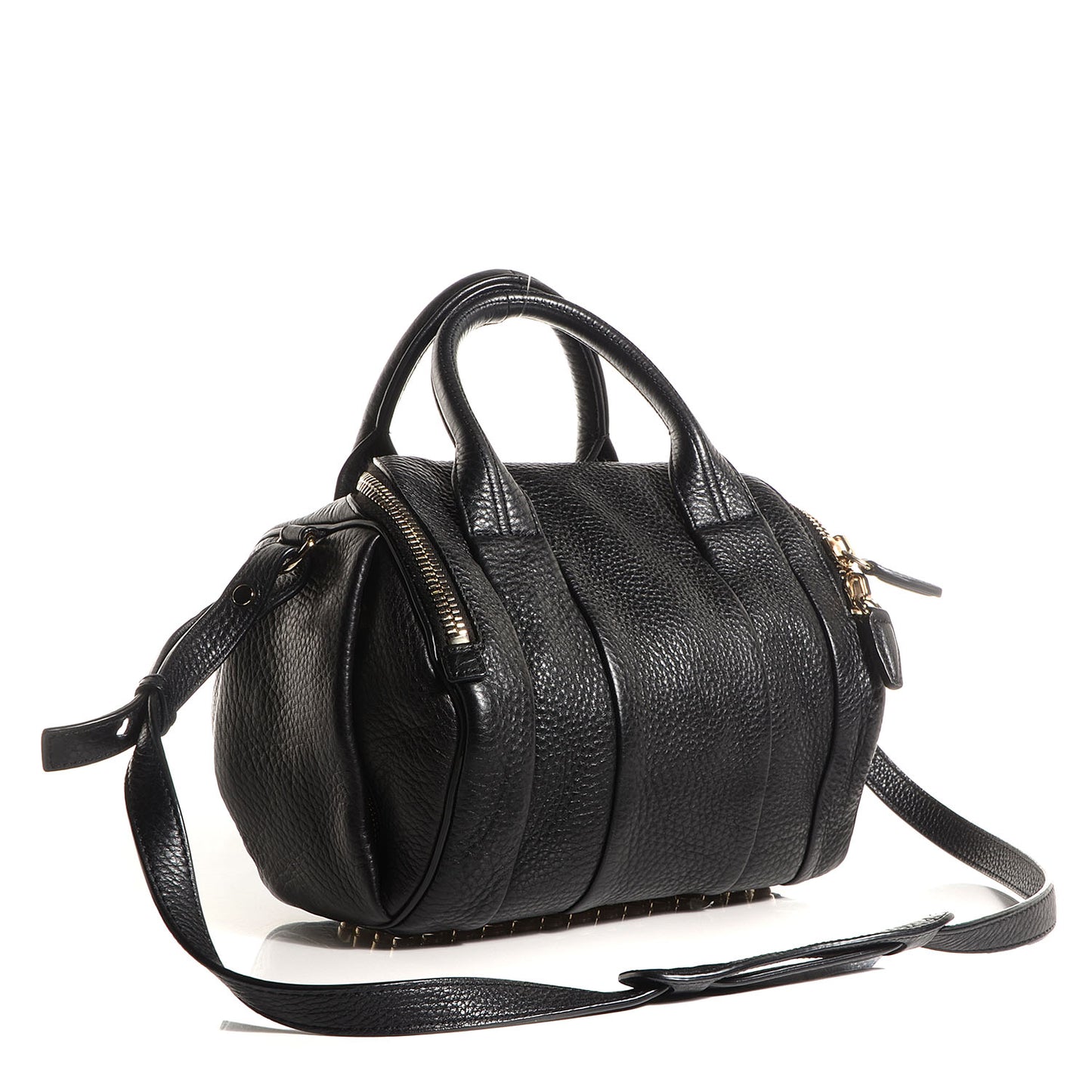 Pebbled Lambskin Rockie Black w Pale Gold Hardware