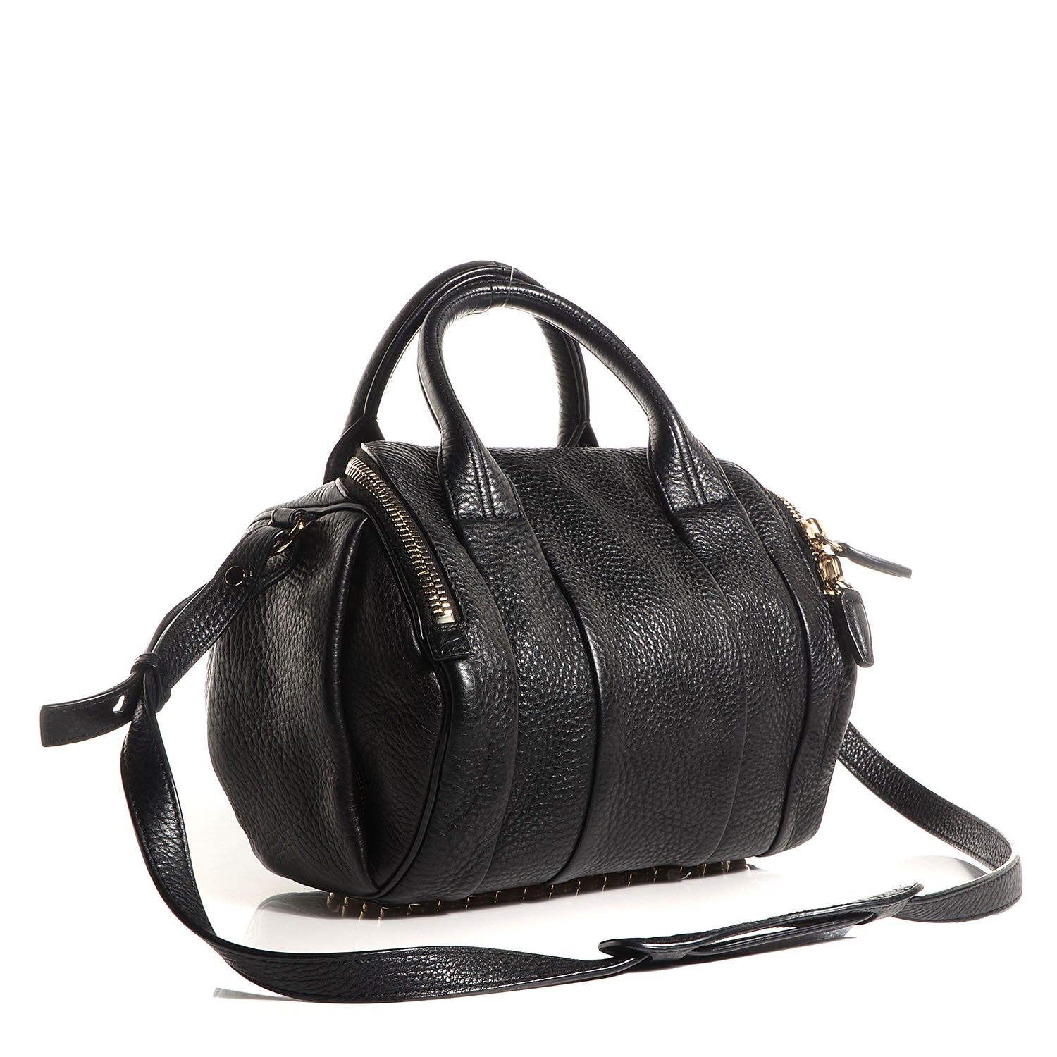 Alexander Wang Pebbled Lambskin Rockie Black w Pale Gold Hardware 3 of 6