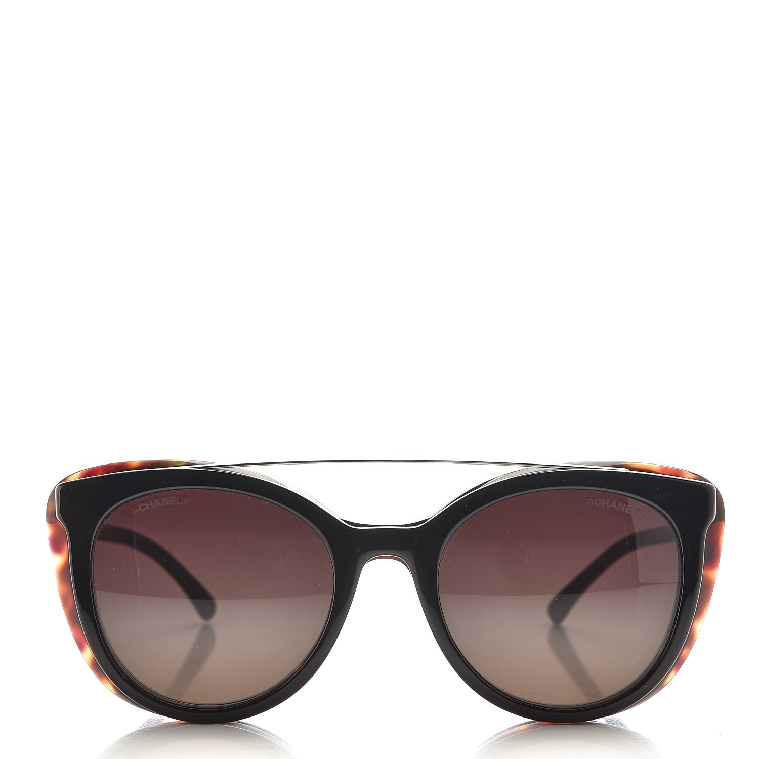 Chanel Clip On Sunglasses 5390 Black Tortoise 4 of 14