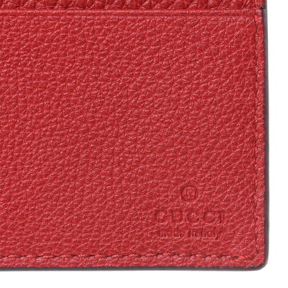 Gucci Calfskin Logo Bi-Fold Wallet Red 1 of 9