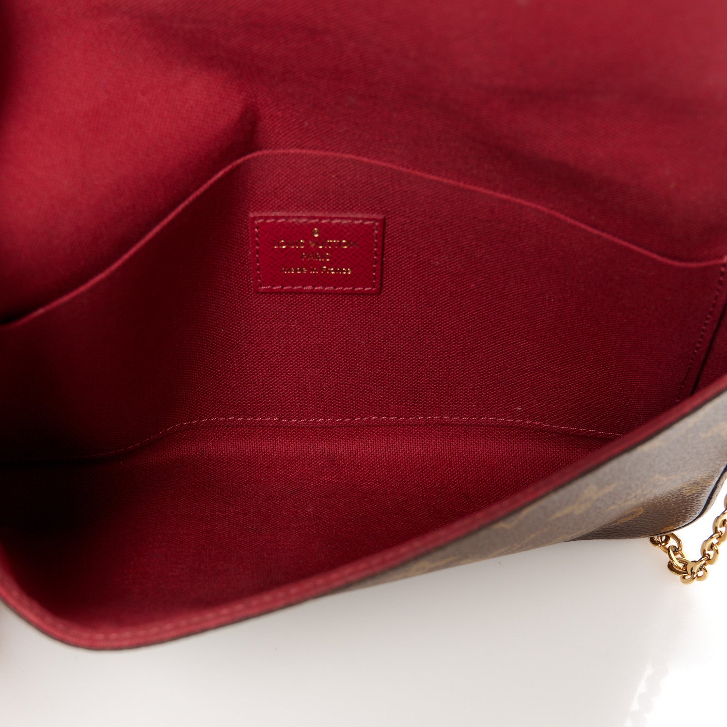 Louis Vuitton Monogram Pochette Felicie Chain Wallet Fuchsia 6 of 19