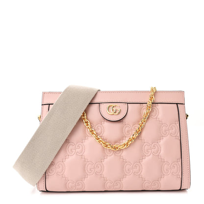 Gucci Calfskin GG Matelasse Small Slim Chain Shoulder Bag Perfect Pink Natural 1 of 11