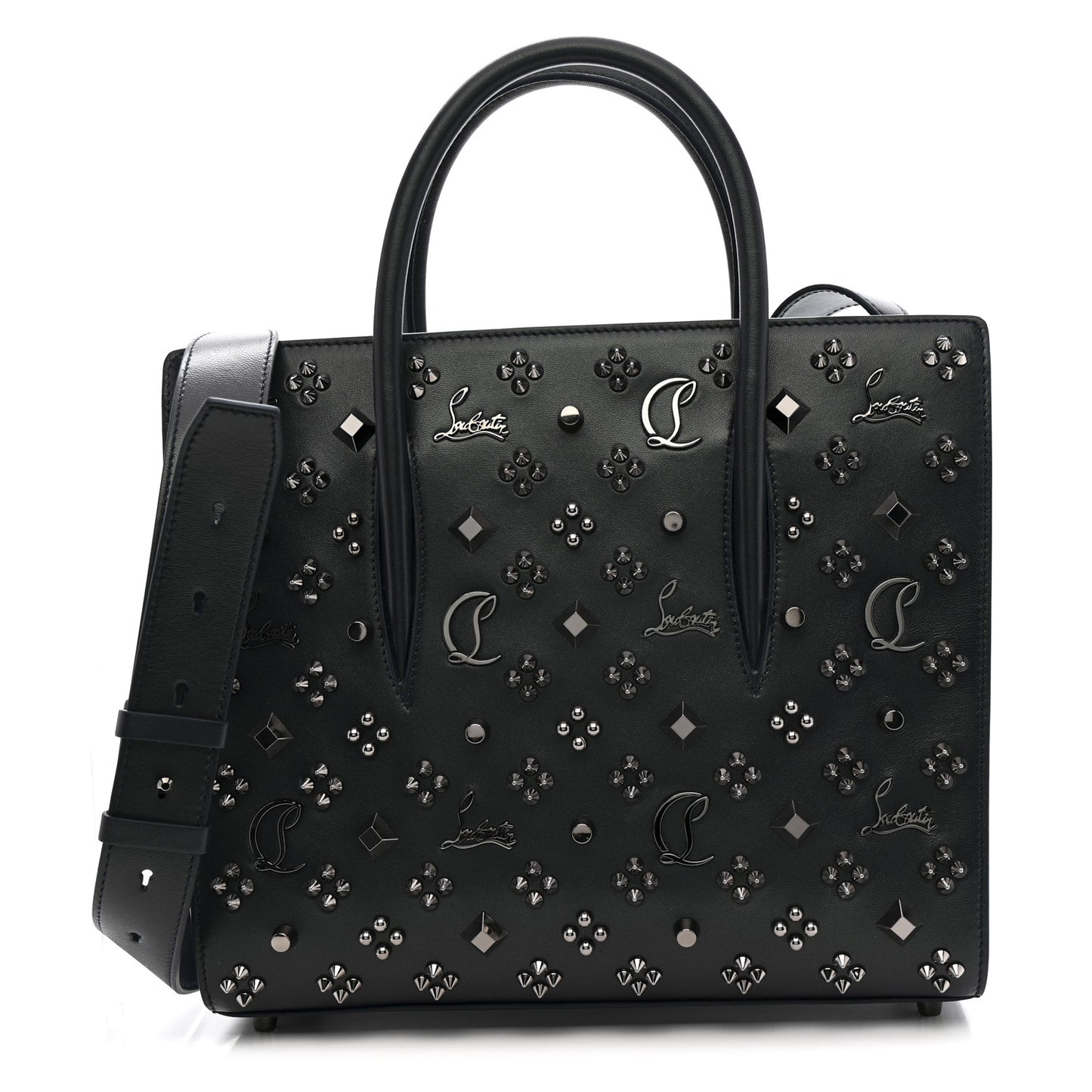 Nappa Irise Spikes Loubinthesky Medium Paloma Zaffiro