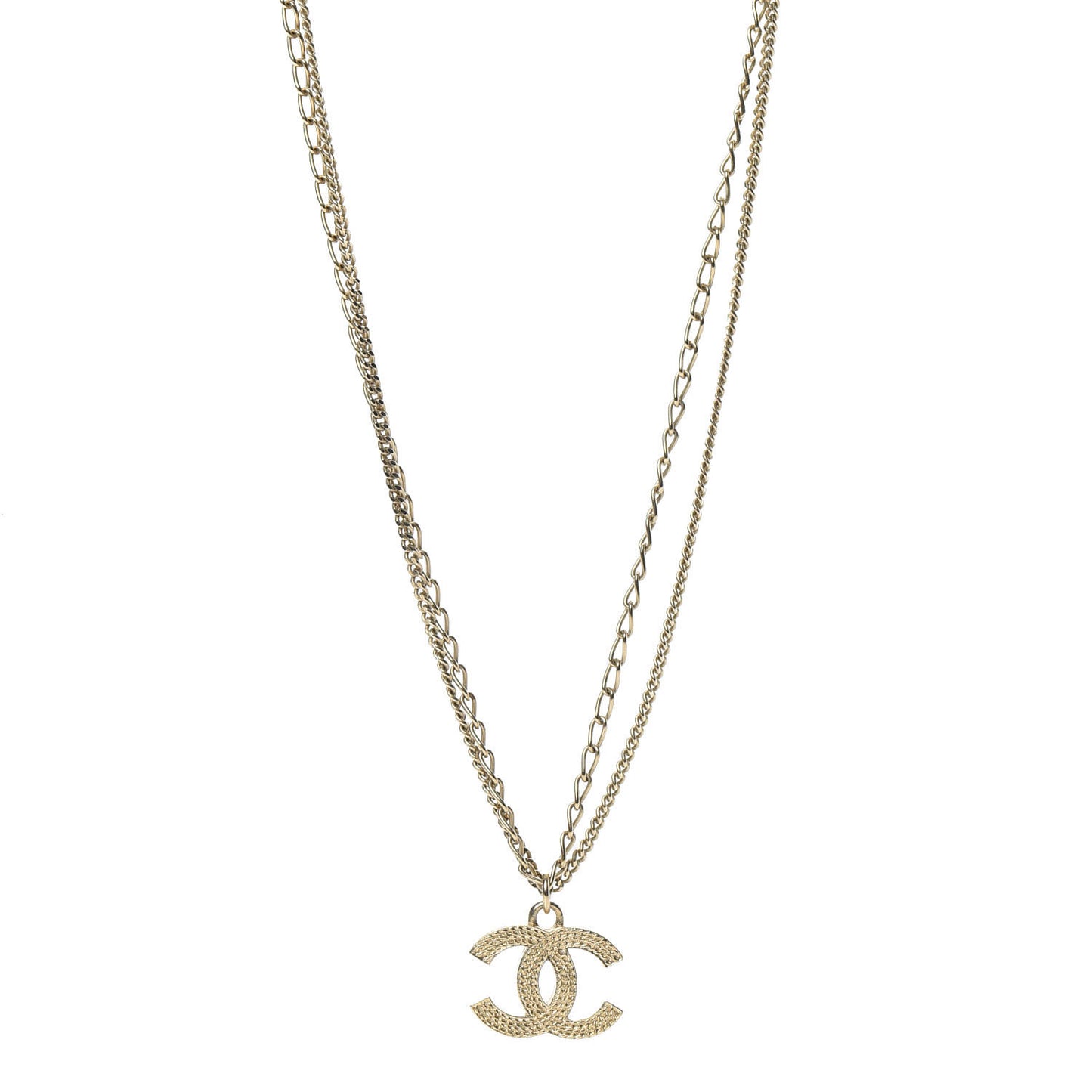 CC Multi Strand Chain Necklace Gold