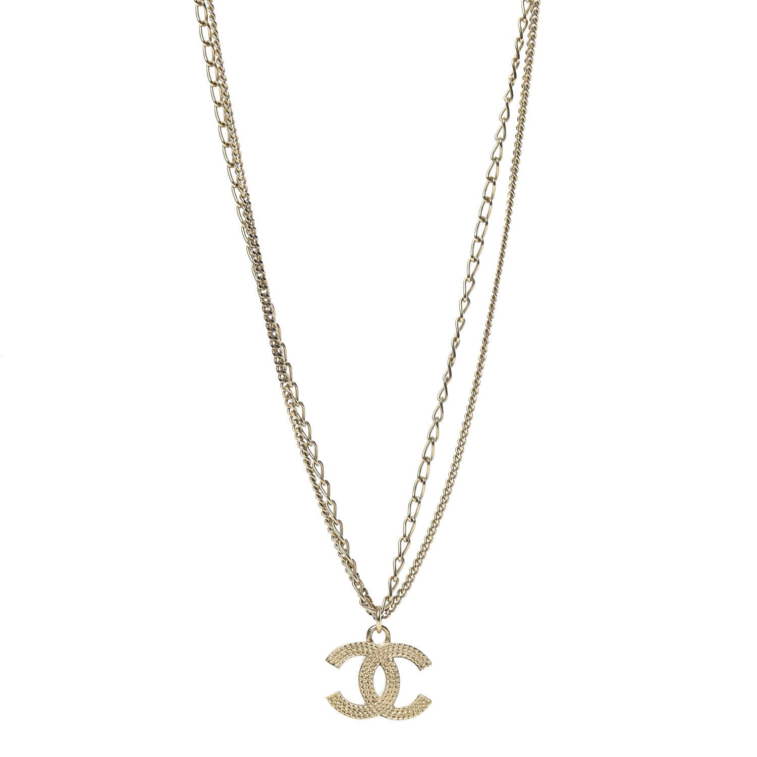 Chanel CC Multi Strand Chain Necklace Gold 1 of 4
