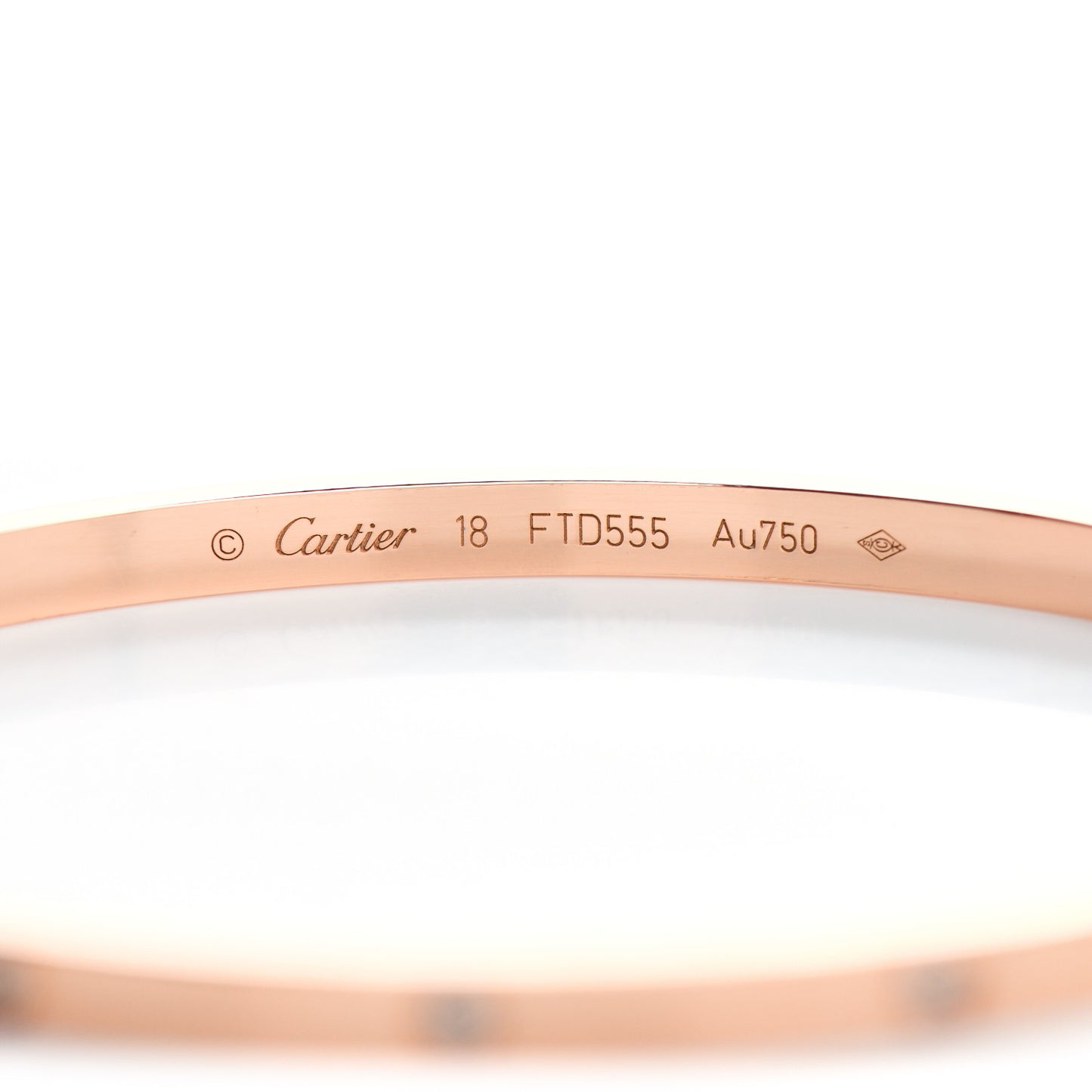 18K Pink Gold 10 Diamond Small LOVE Bracelet 18