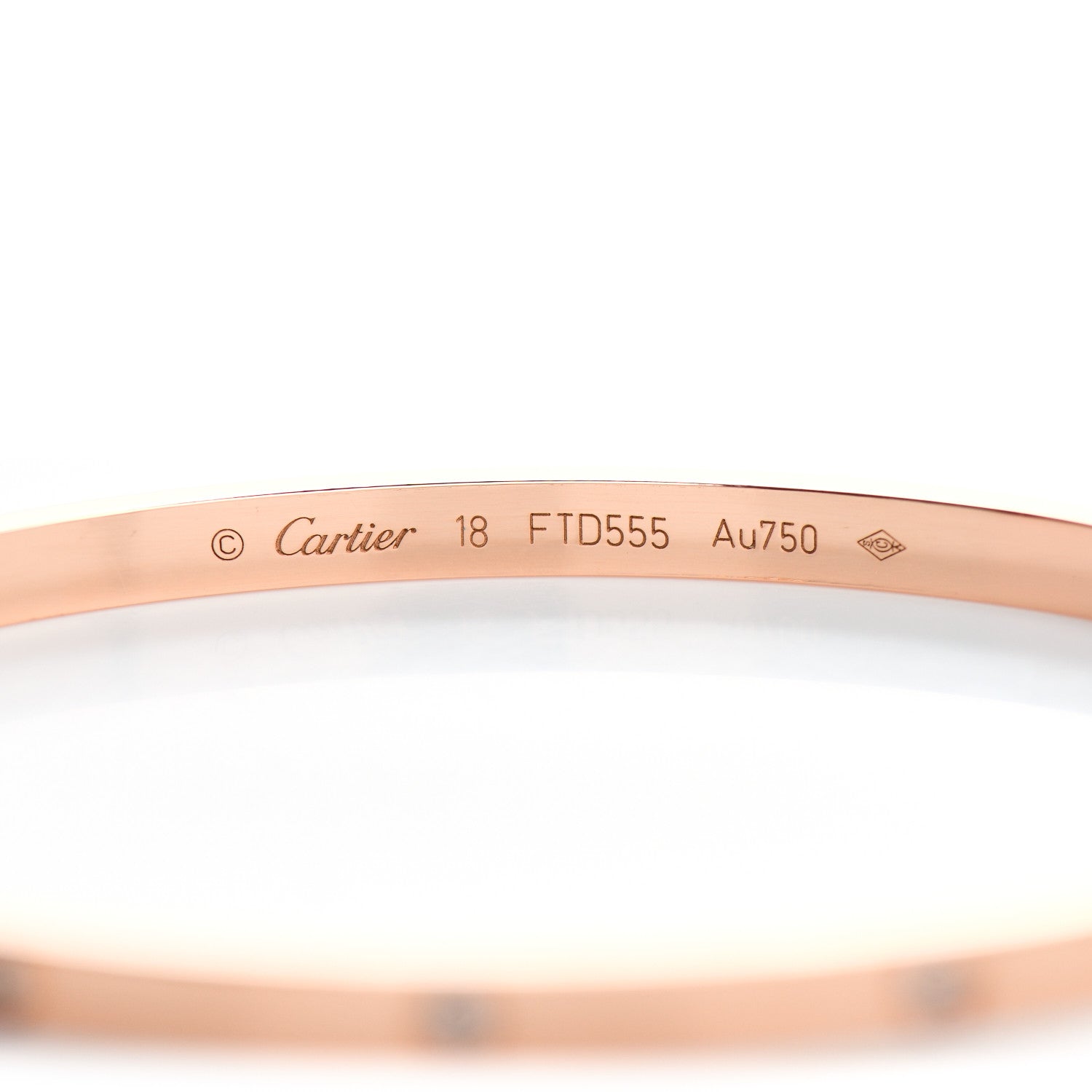 Cartier 18K Pink Gold 10 Diamond Small LOVE Bracelet 18 4 of 5