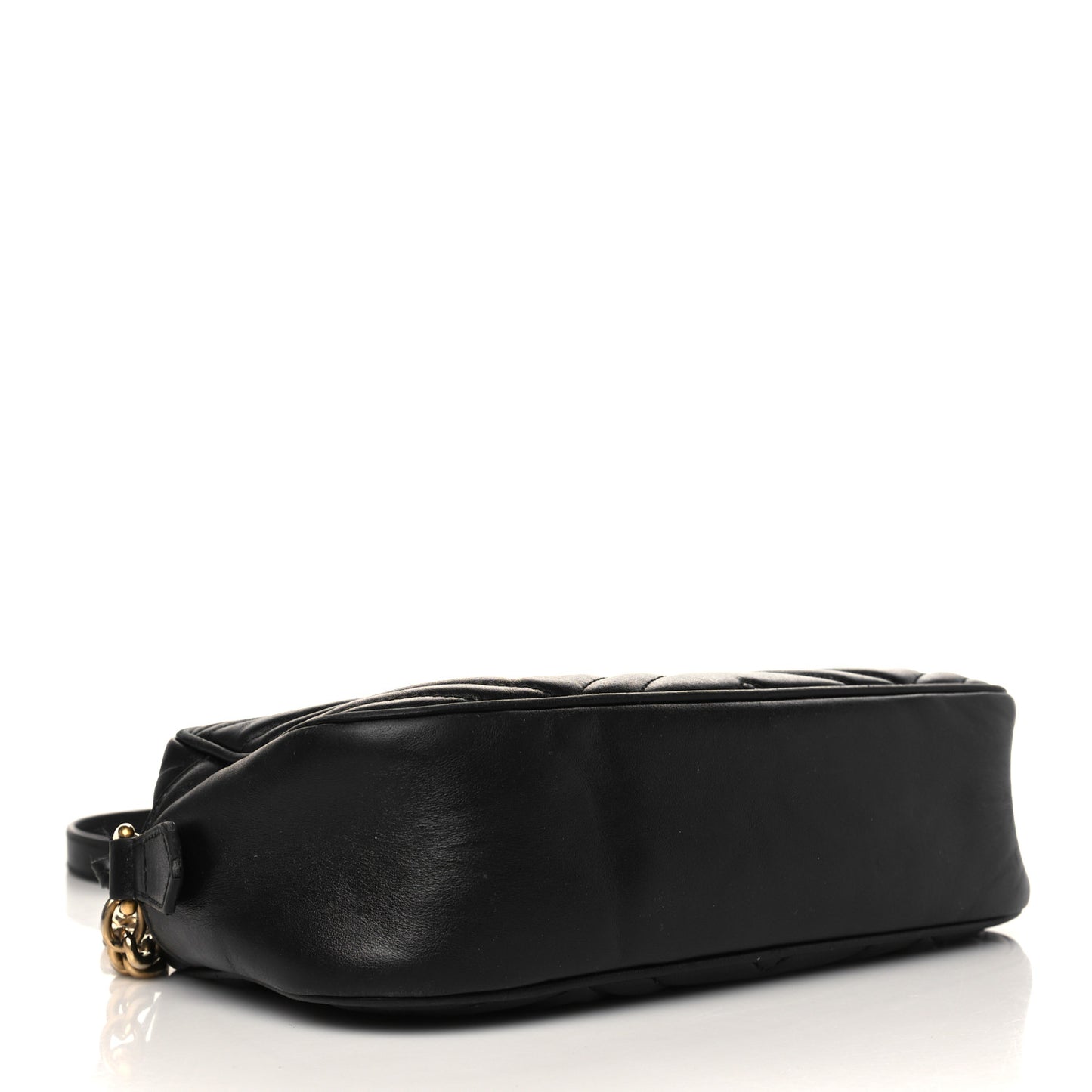 Calfskin Matelasse Small GG Marmont Chain Shoulder Bag Black