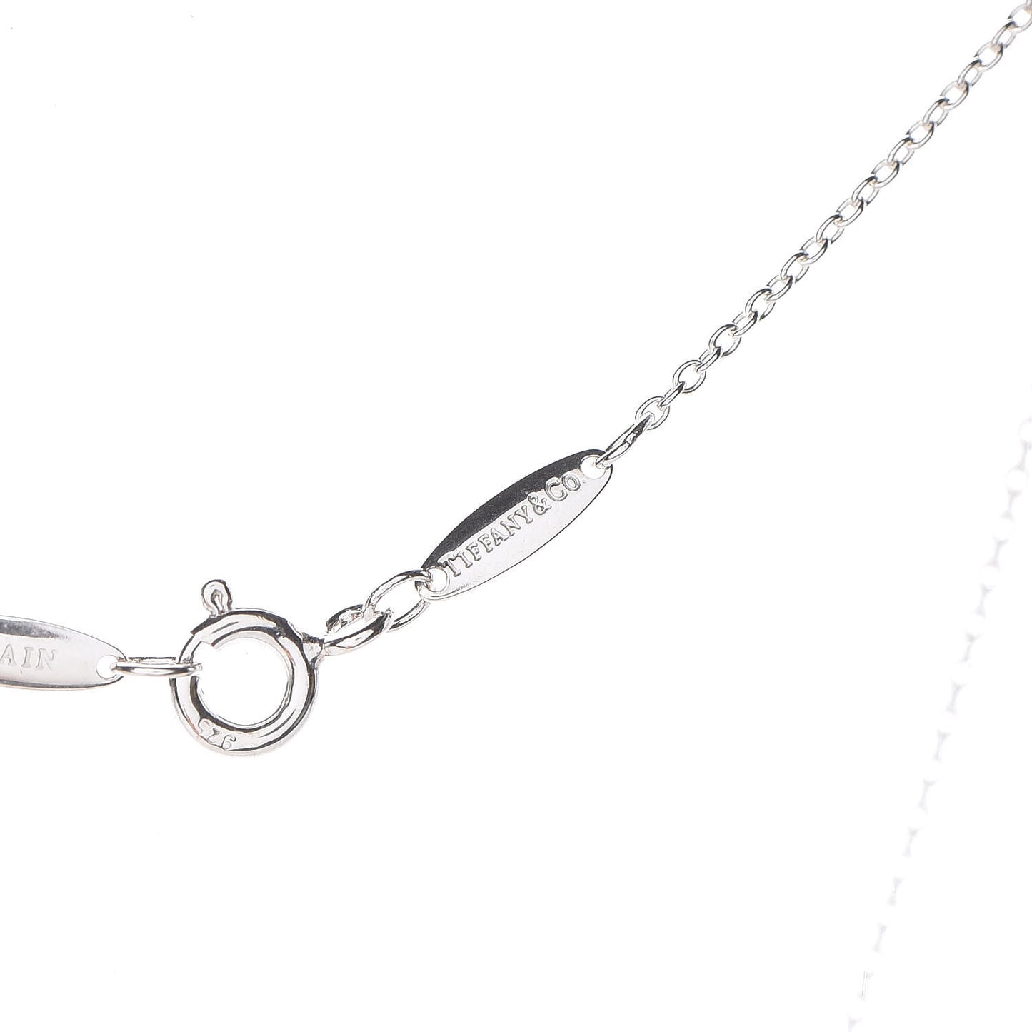 Sterling Silver Diamond .10ct Elsa Peretti Diamonds by the Yard Pendant Necklace