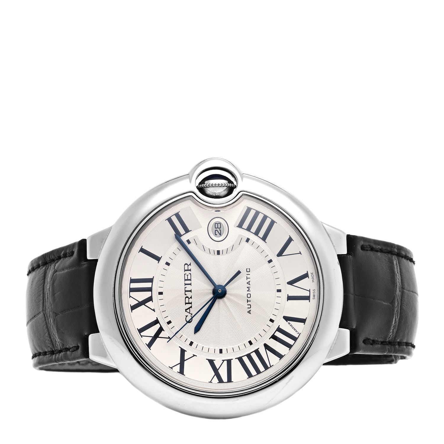 Cartier Stainless Steel Alligator 42mm Ballon Bleu De Cartier Automatic Watch 2 of 5