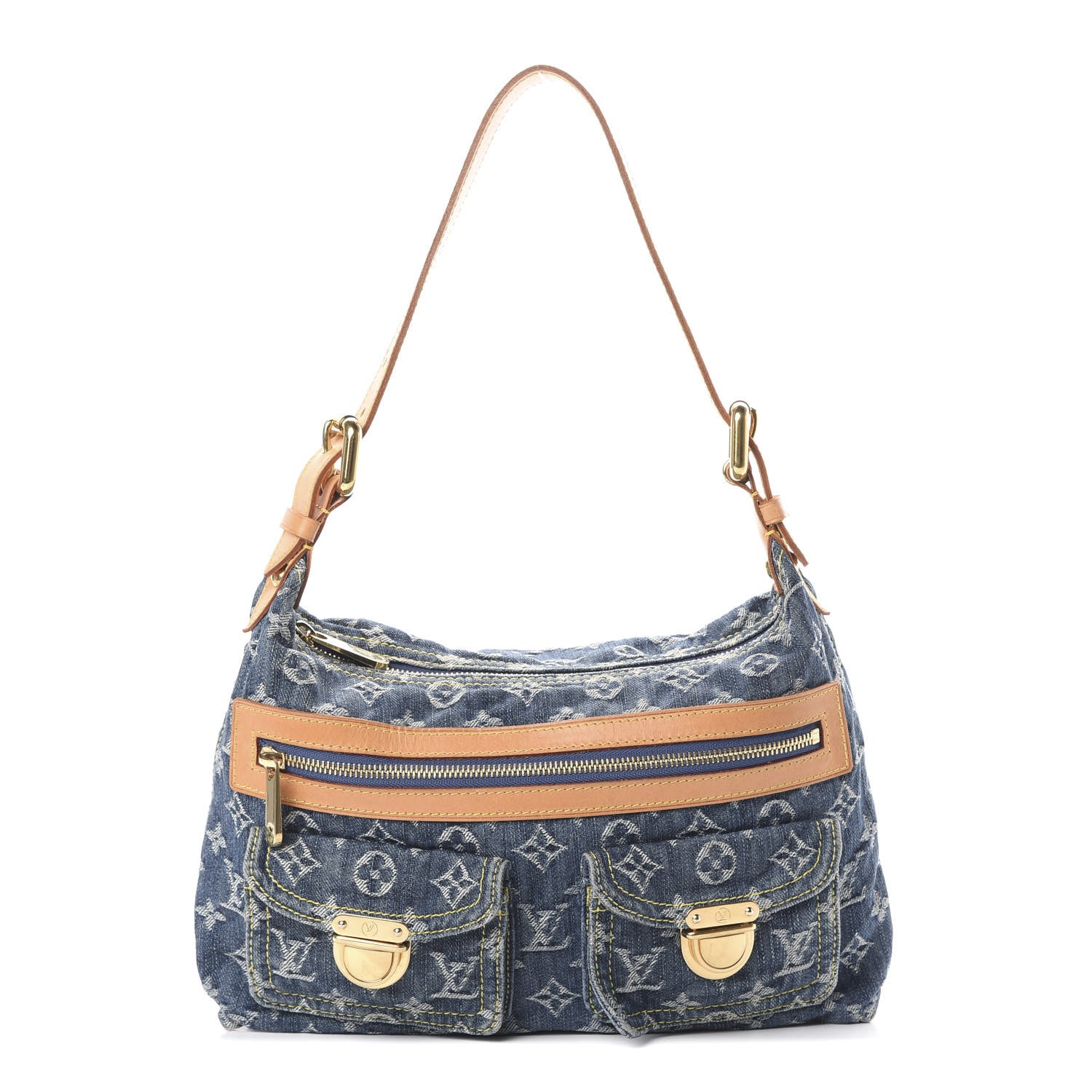 Louis Vuitton Monogram Denim Baggy PM Blue 1 of 12