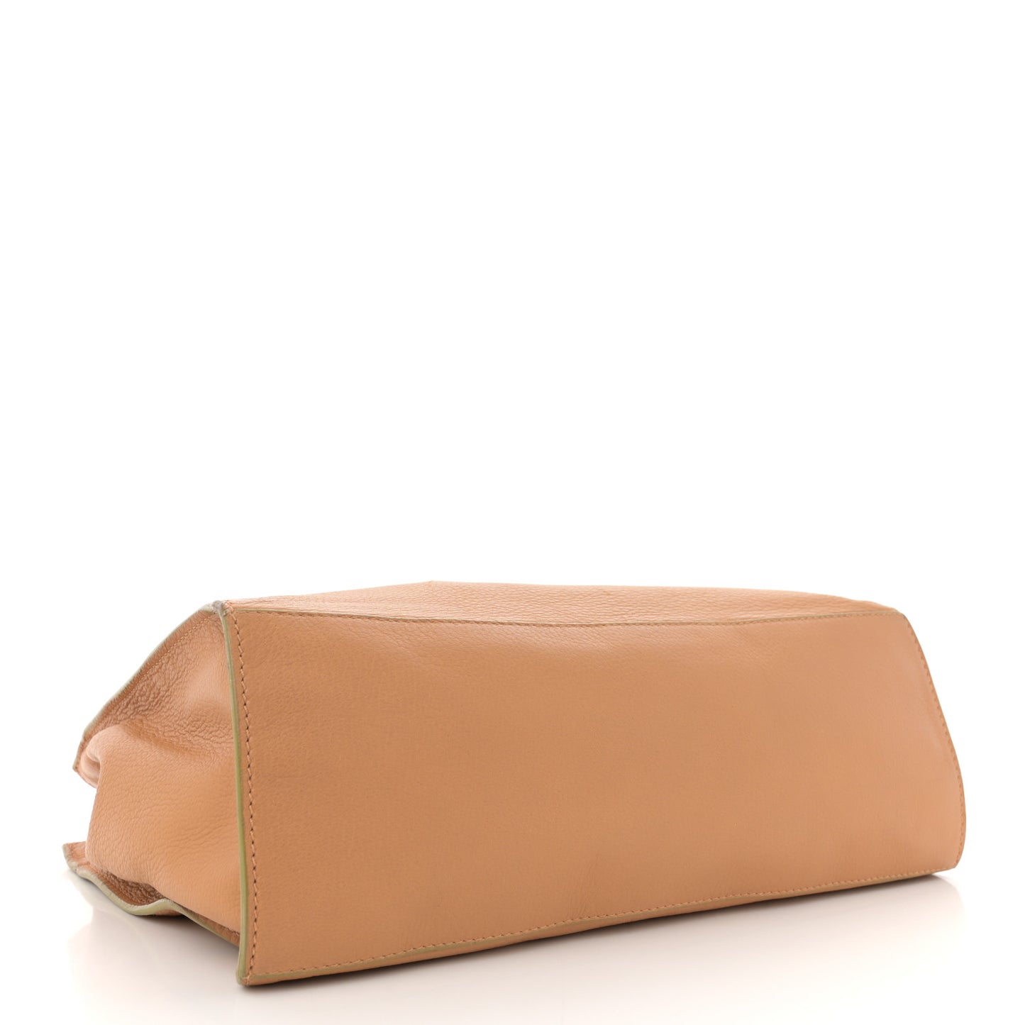 Calfskin Whipstitch CC Tote Beige