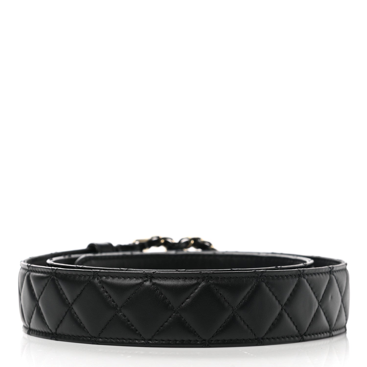 Chanel Lambskin Quilted CC Chain Belt 85 34 Black 2 of 7