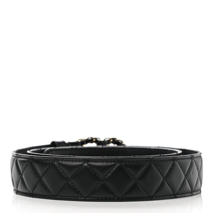 Chanel Lambskin Quilted CC Chain Belt 85 34 Black 2 of 7