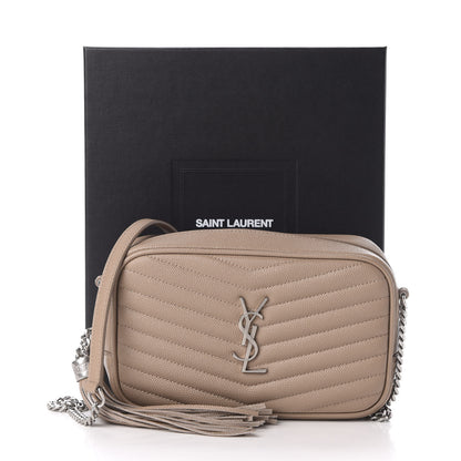 Saint Laurent Grain De Poudre Matelasse Monogram Mini Lou Camera Bag Dark Beige 11 of 11