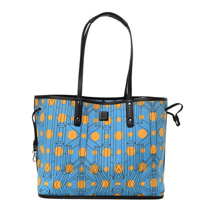 MCM Visetos Medium Project Reversible Shopper Tote Munich Blue 11 of 29
