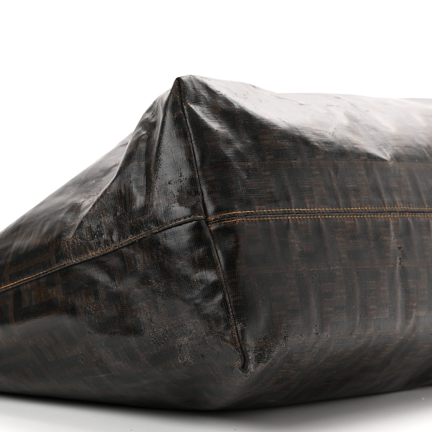 Fendi Zucca Spalmati Matrioska Large Roll Tote Tobacco Black 9 of 16