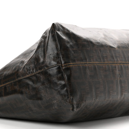 Fendi Zucca Spalmati Matrioska Large Roll Tote Tobacco Black 9 of 16