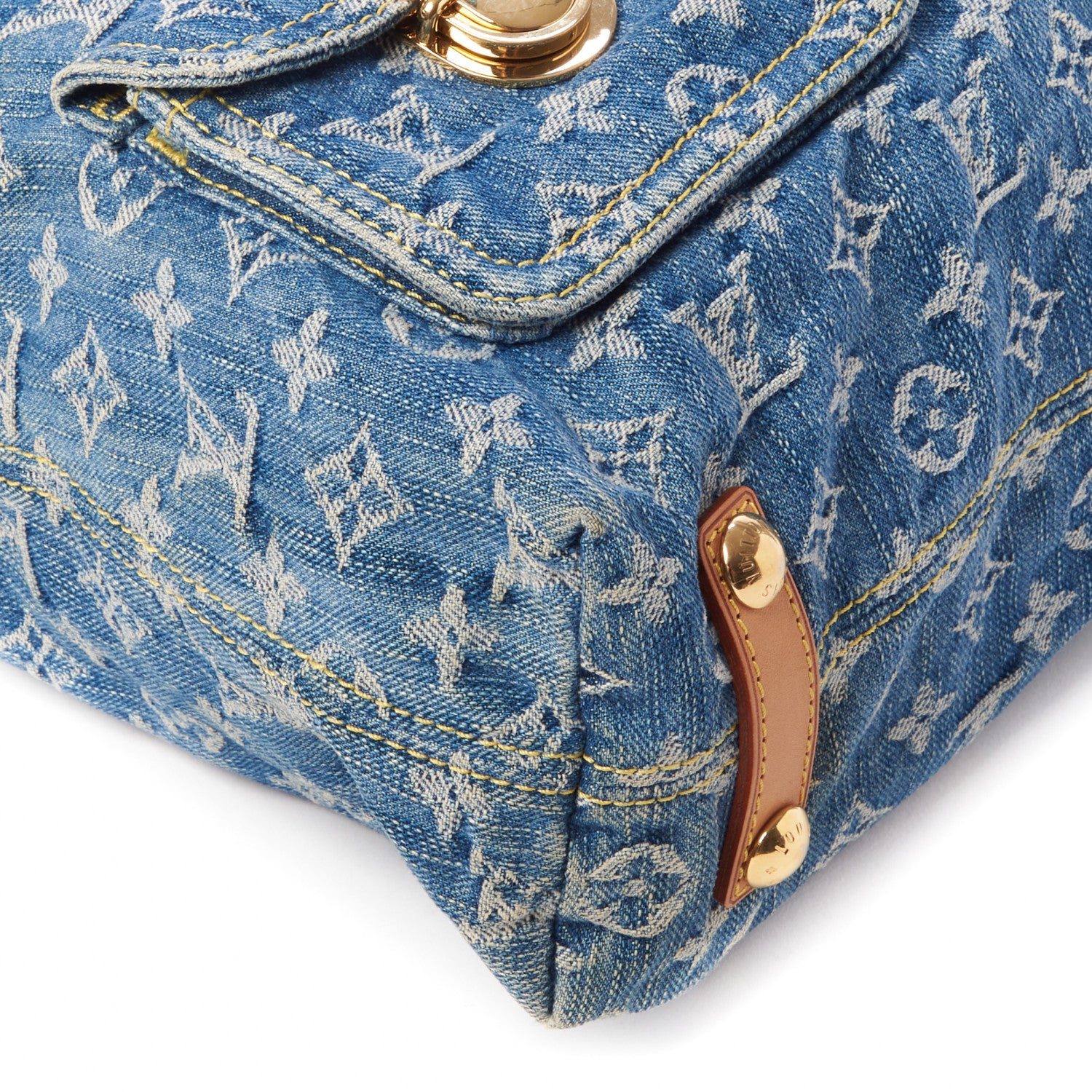 Louis Vuitton Denim Baggy GM Blue 6 of 8