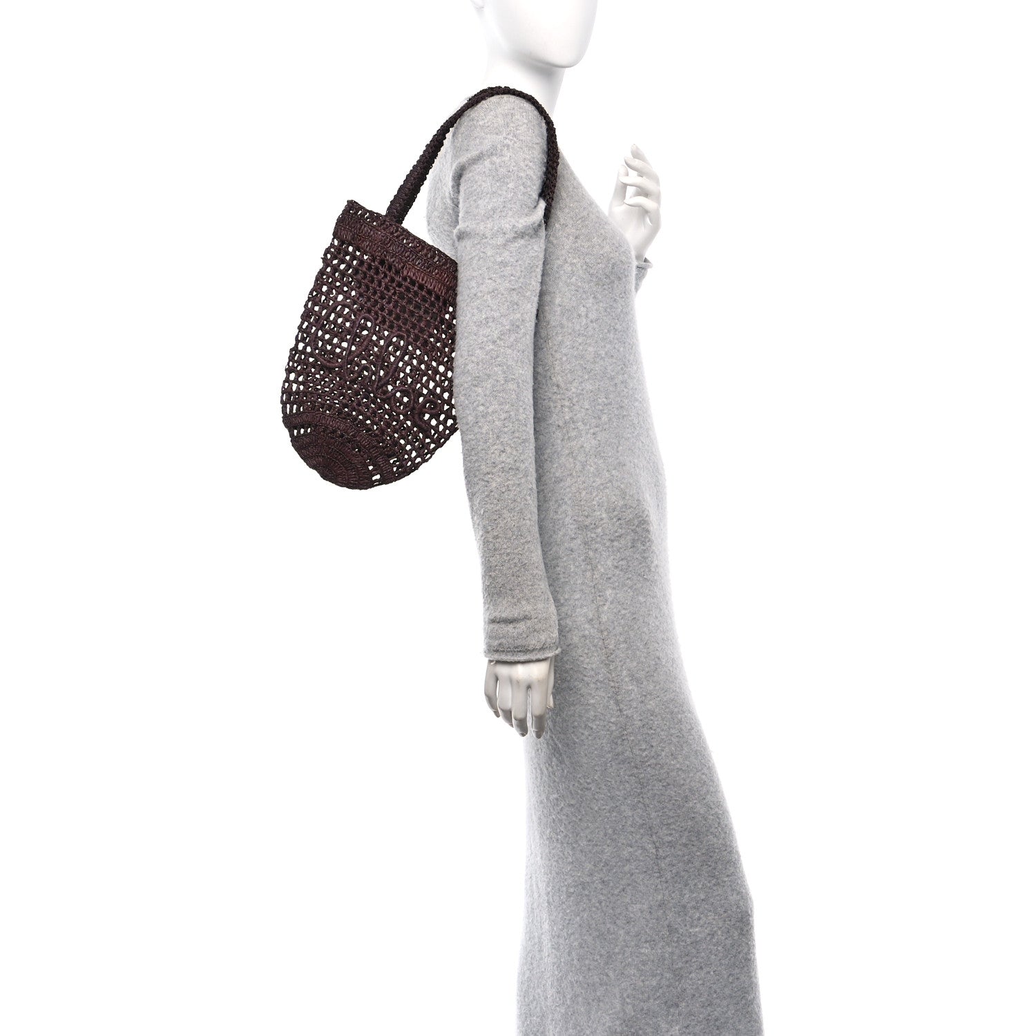 Chloe Raffia Small Summer Banana Tote Kohl Brown 2 of 9