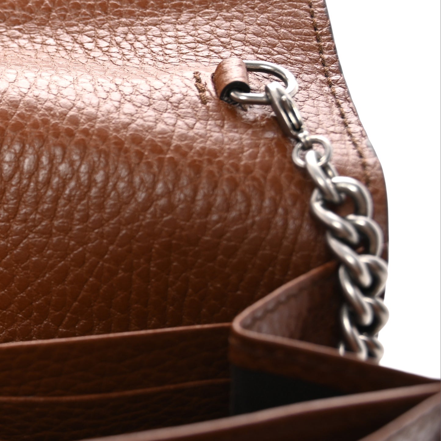 New Denim GG Monogram Dollar Calfskin Enamel Mini Dionysus Chain Wallet Blue Tea Cuir Epilog Electric Blue