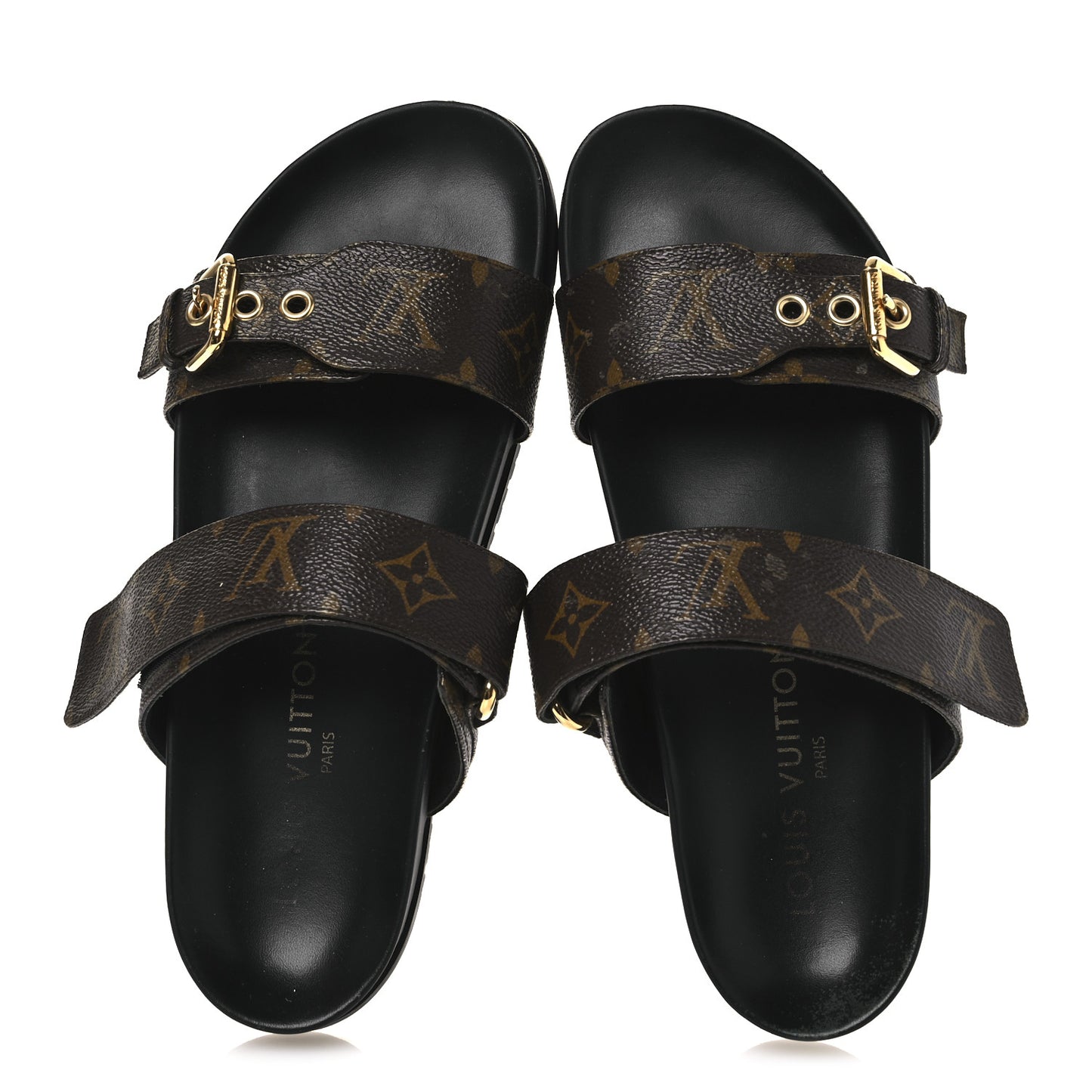 Monogram Bom Dia Mule Sandals 39 Black