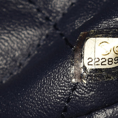 Chanel Calfskin Stitched Large Urban Luxury Drawstring Backpack Navy Blue 7 of 8