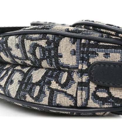 Christian Dior Oblique Mini Saddle Bag Blue 10 of 12