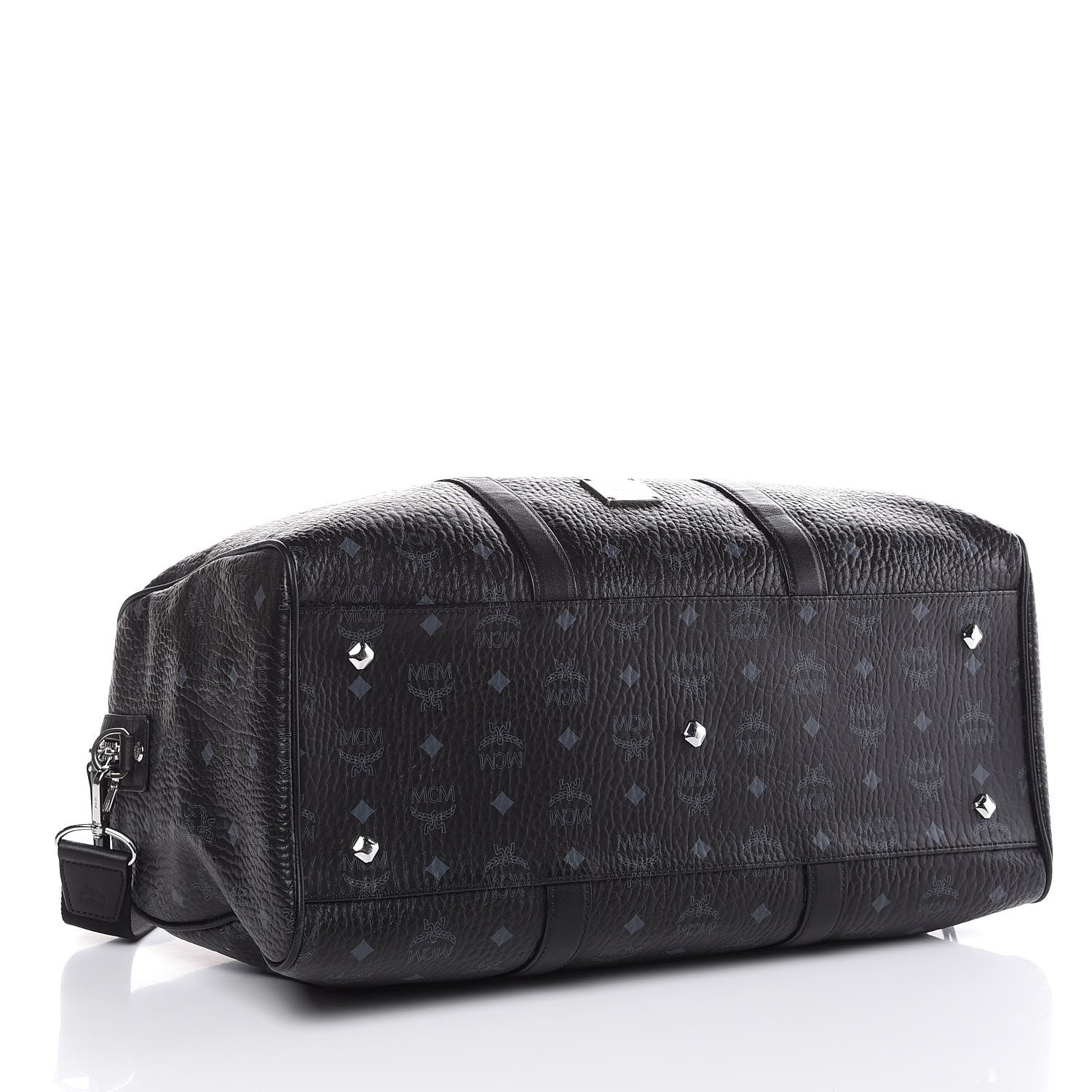 MCM Visetos Medium Traveler Weekender Duffle Bag Black 4 of 8