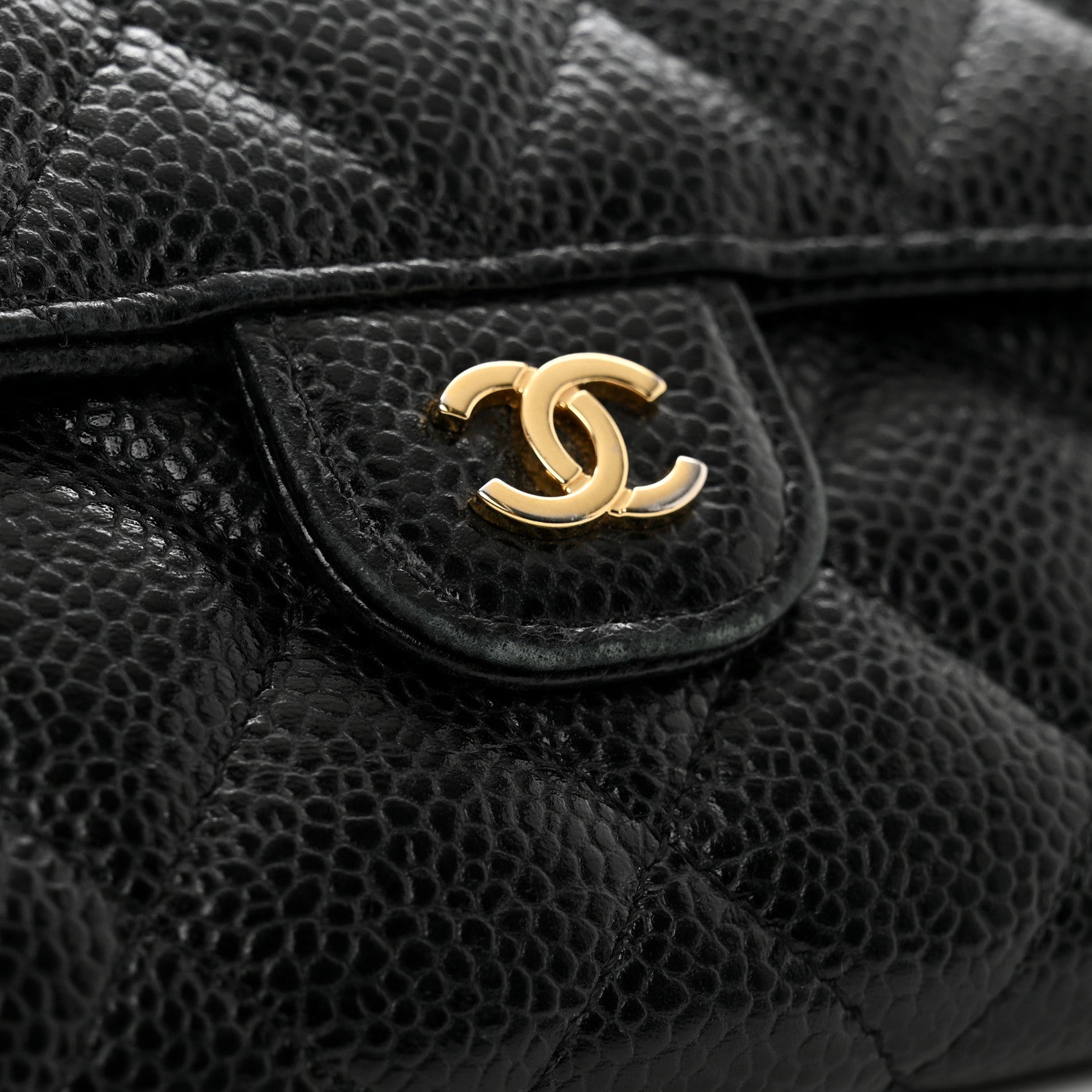 Chanel Caviar Quilted Medium Flap Wallet Black 9 of 10