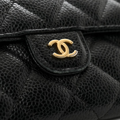 Chanel Caviar Quilted Medium Flap Wallet Black 9 of 10