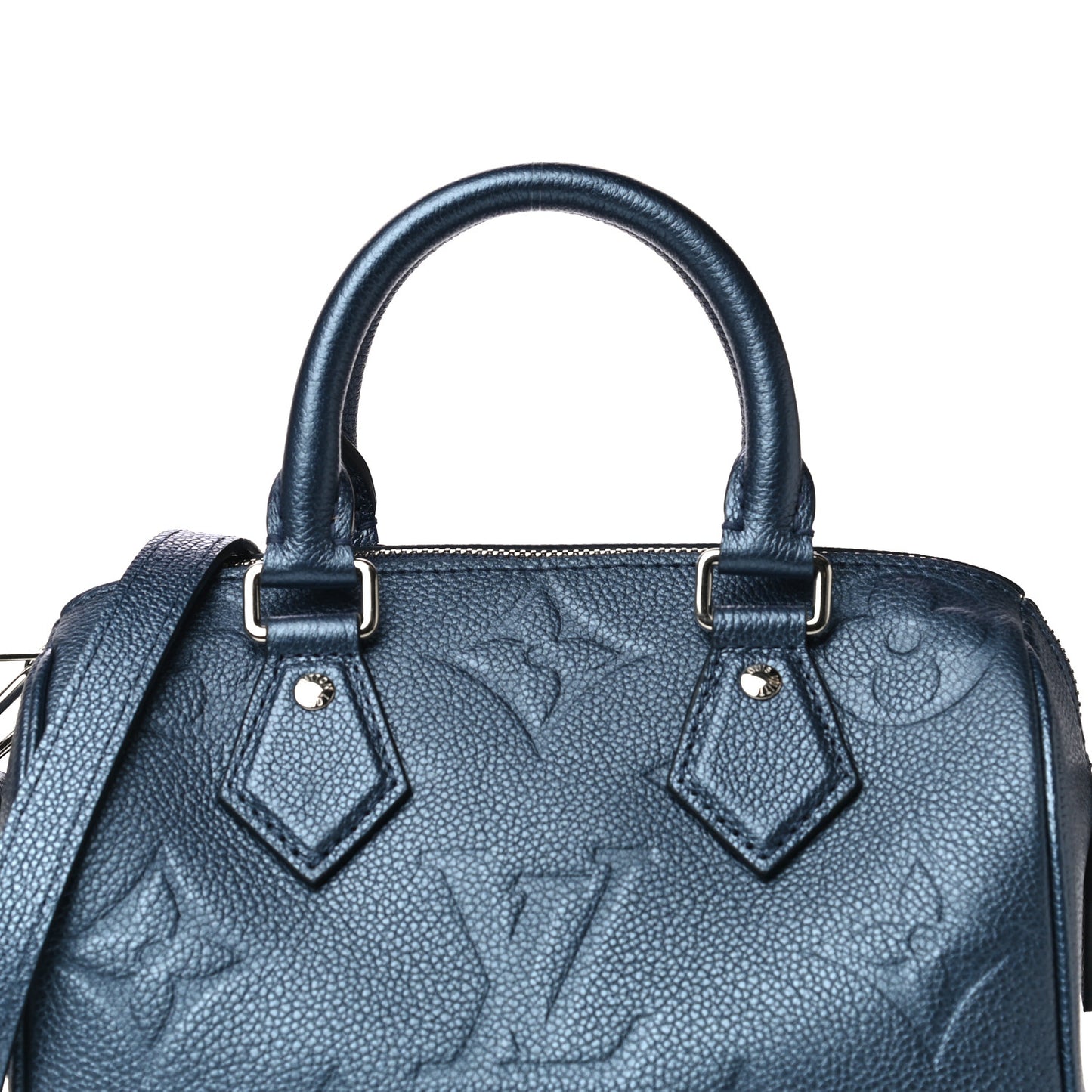 Metallic Empreinte Monogram Giant Speedy Bandouliere 20 Navy Nacre