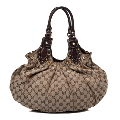 Gucci Monogram Studded Medium Pelham Shoulder Bag Dark Brown 1 of 12