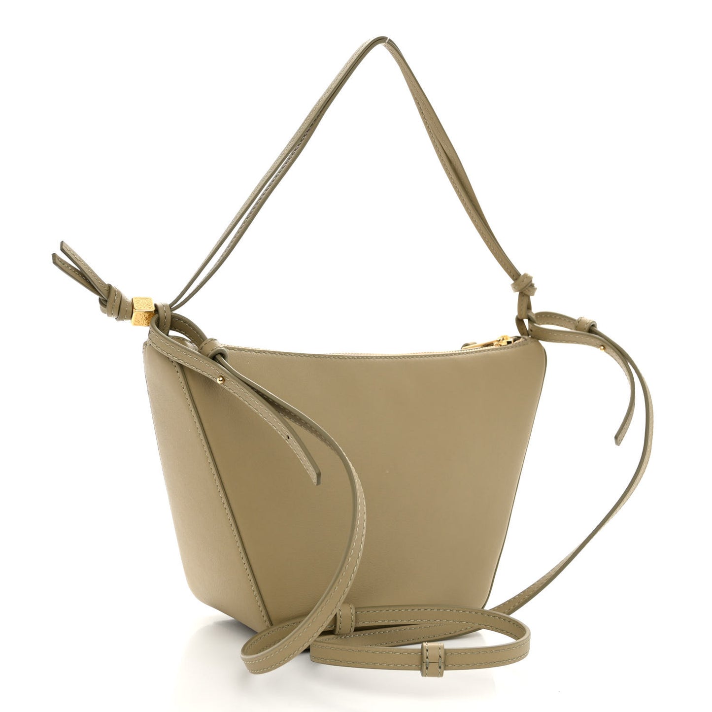 Calfskin Mini Hammock Hobo Clay Green